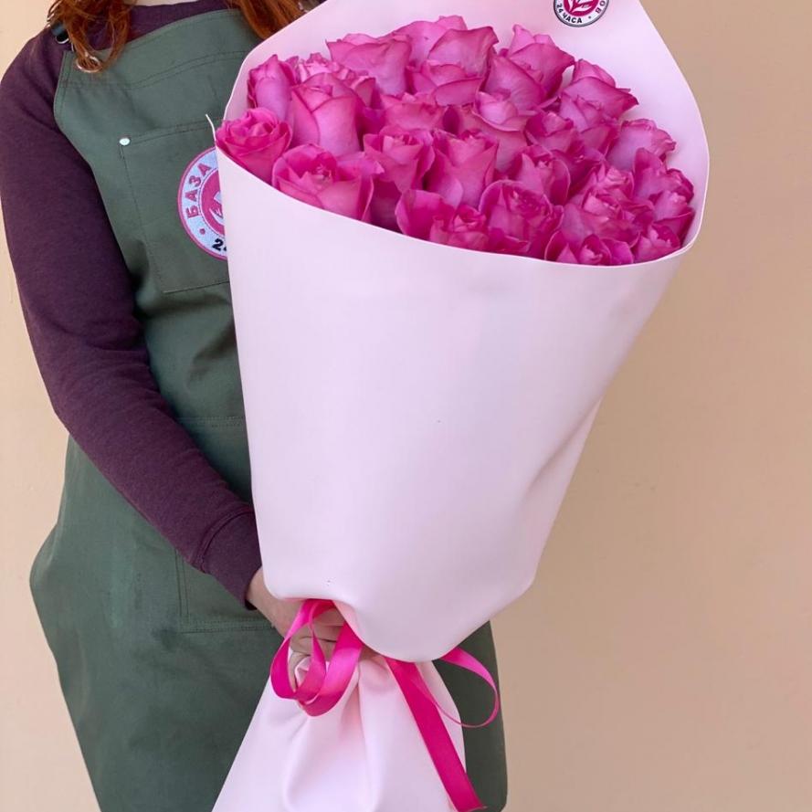 Букеты из розовых роз 70 см (Эквадор) Артикул  43472