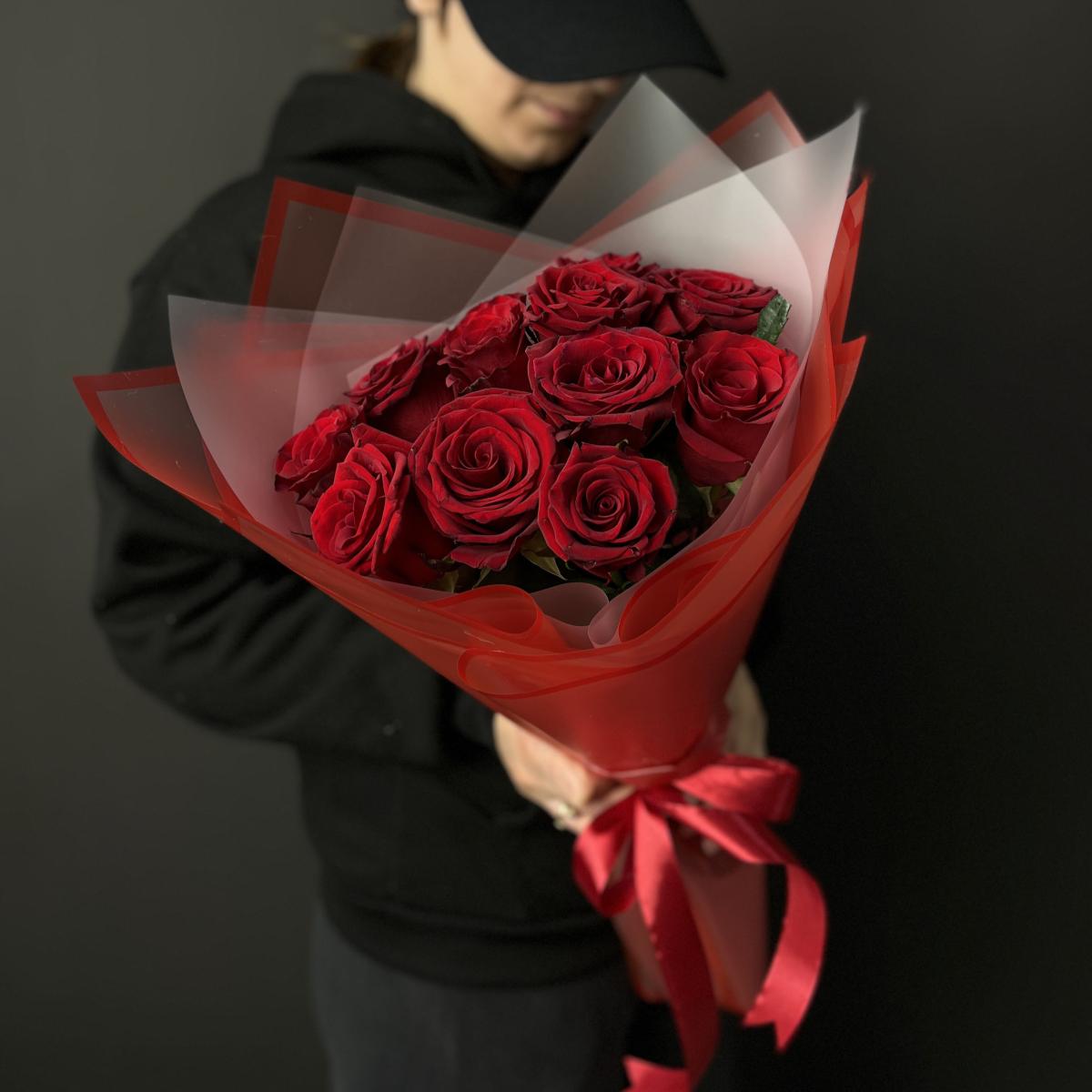Розы красные 40 см
