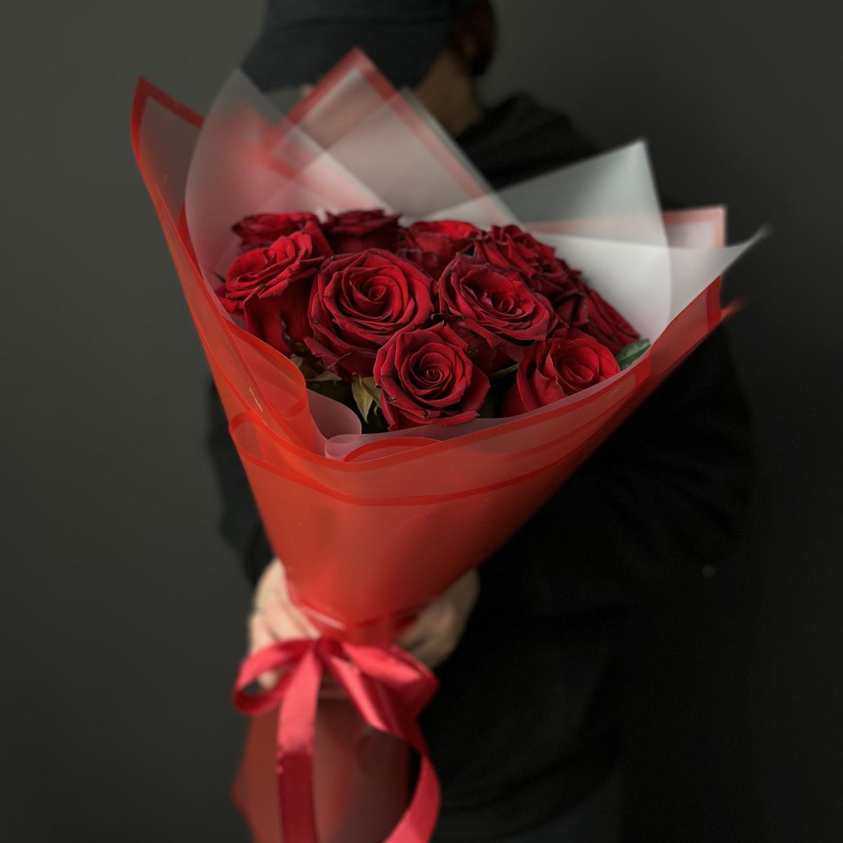 Розы красные 40 см
