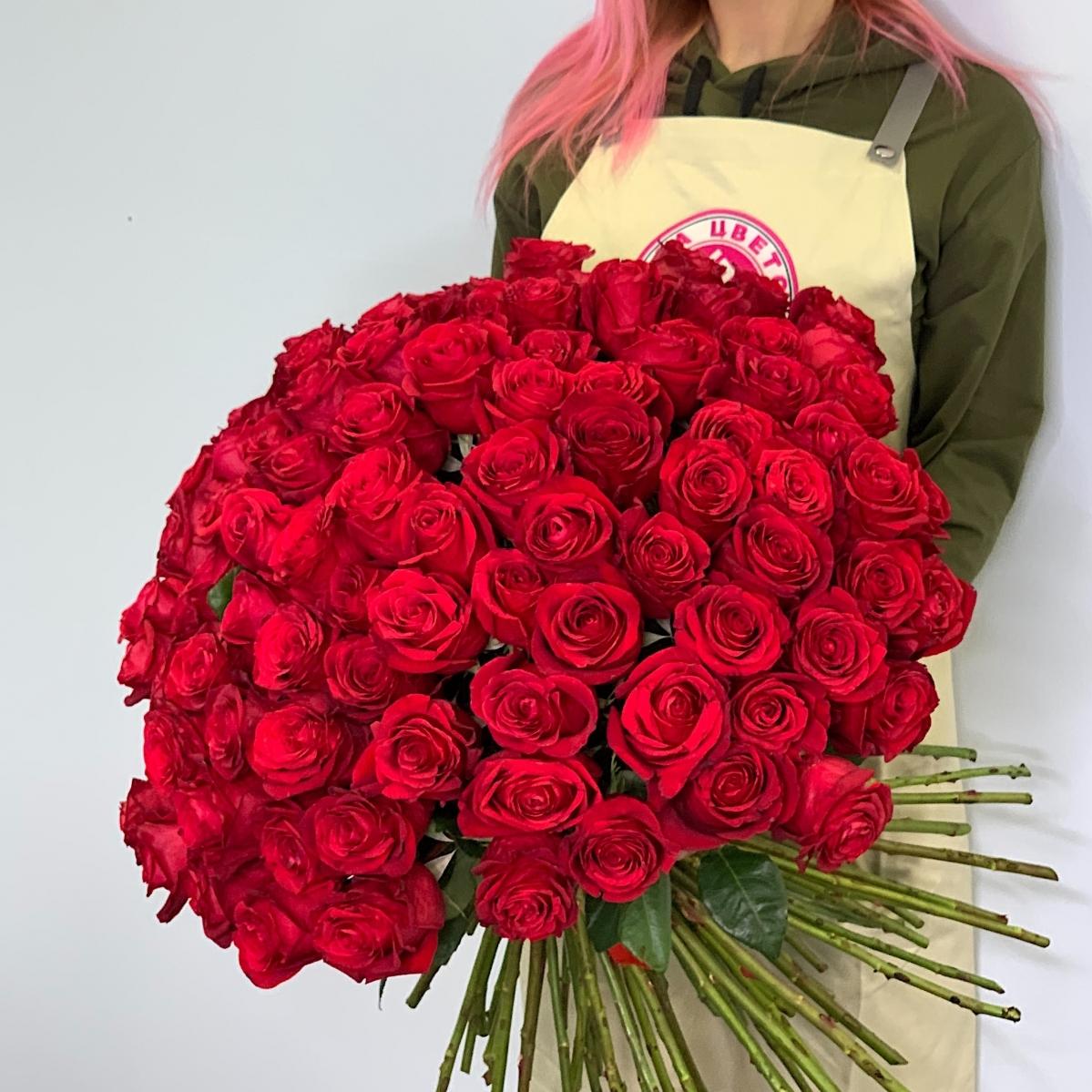 Розы красные 40 см