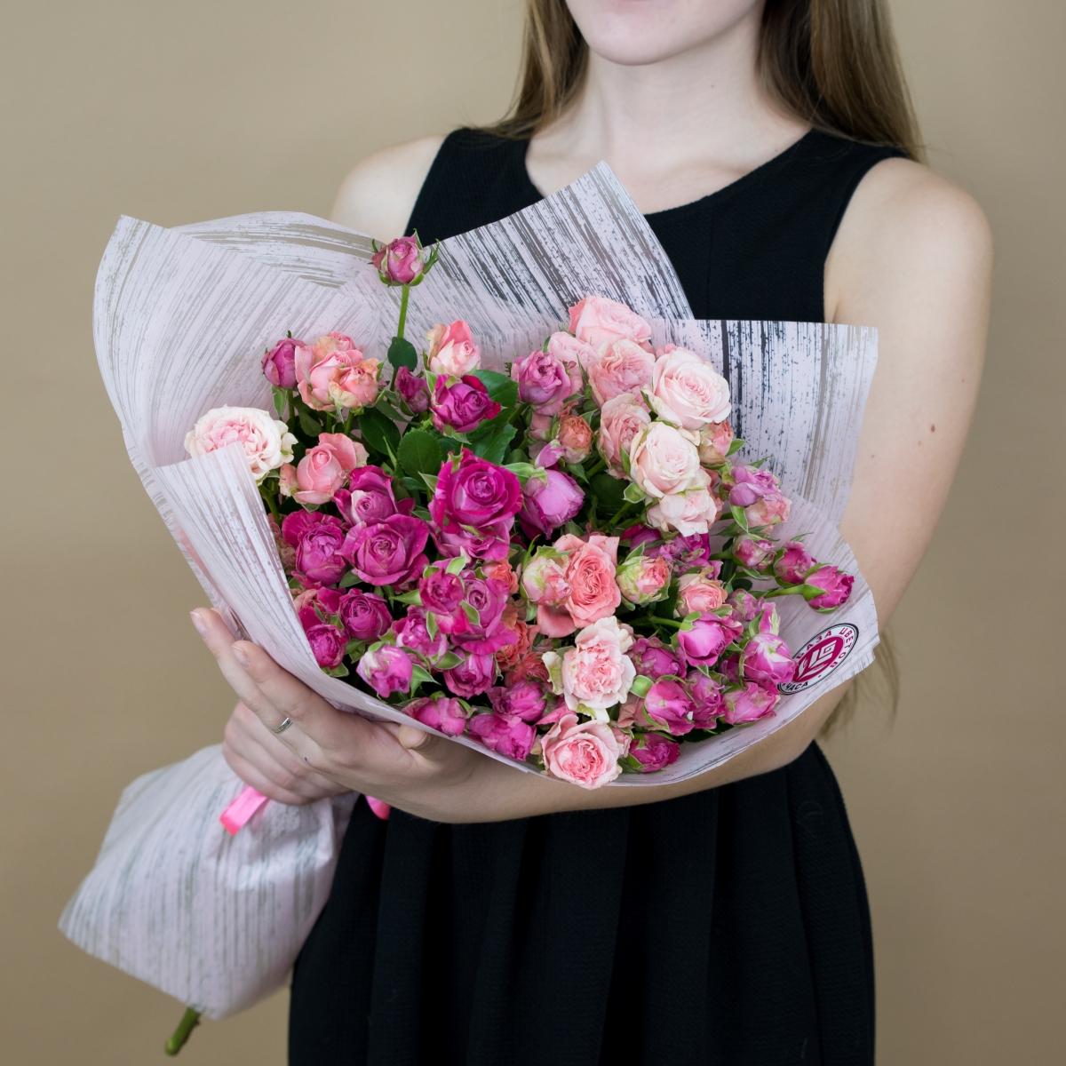 Розы кустовые розовые (артикул букета   1102)