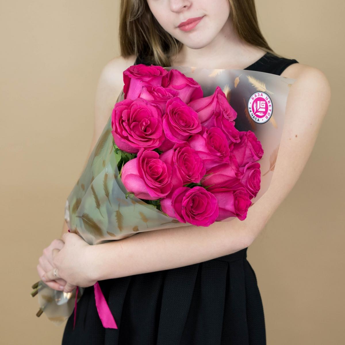 Букет из розовых роз 15 шт 40 см (Эквадор) Артикул: 20368u
