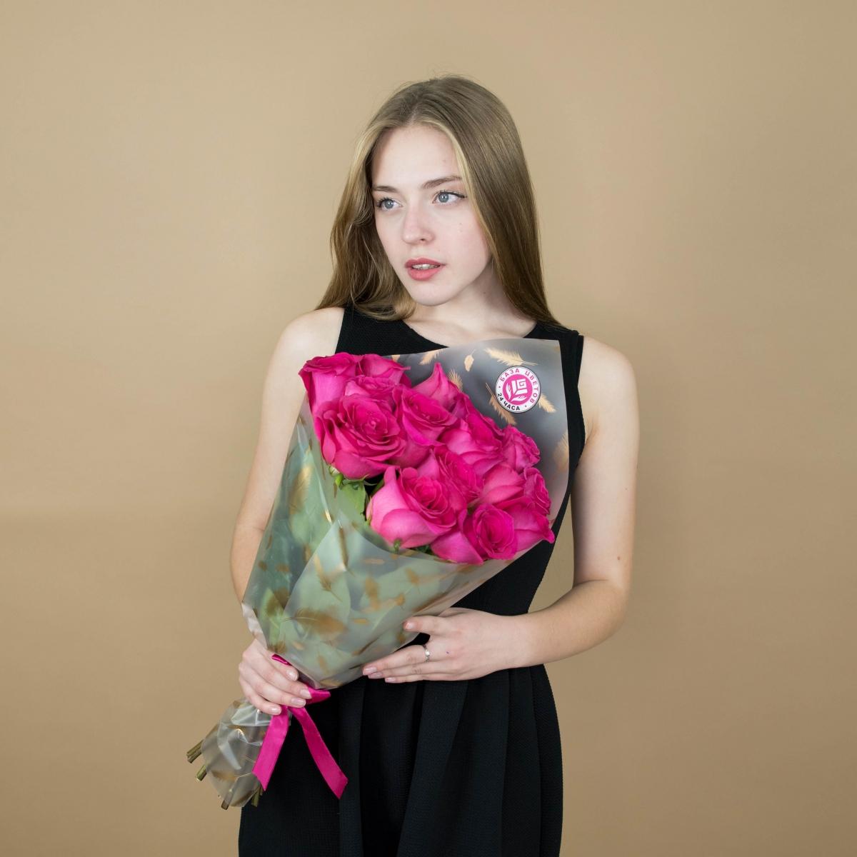 Букет из розовых роз 15 шт 40 см (Эквадор) Артикул: 20368u