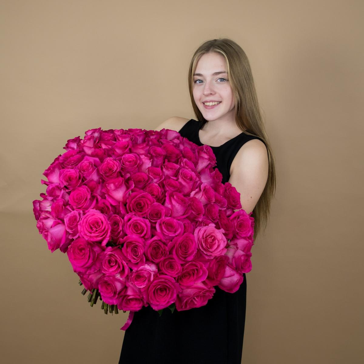 Букет из розовых роз 75 шт. (40 см) (articul - 20482u)